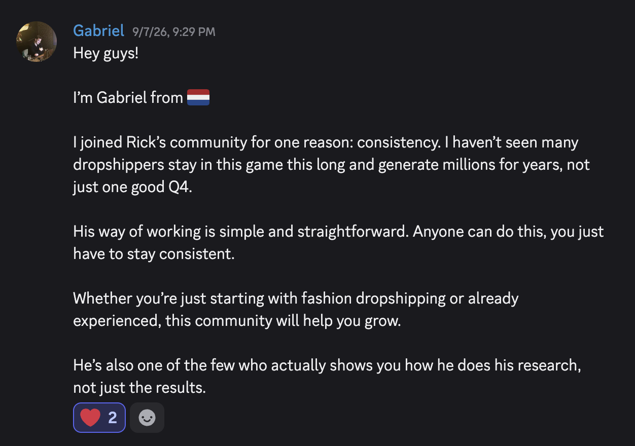 Gabriel testimonial